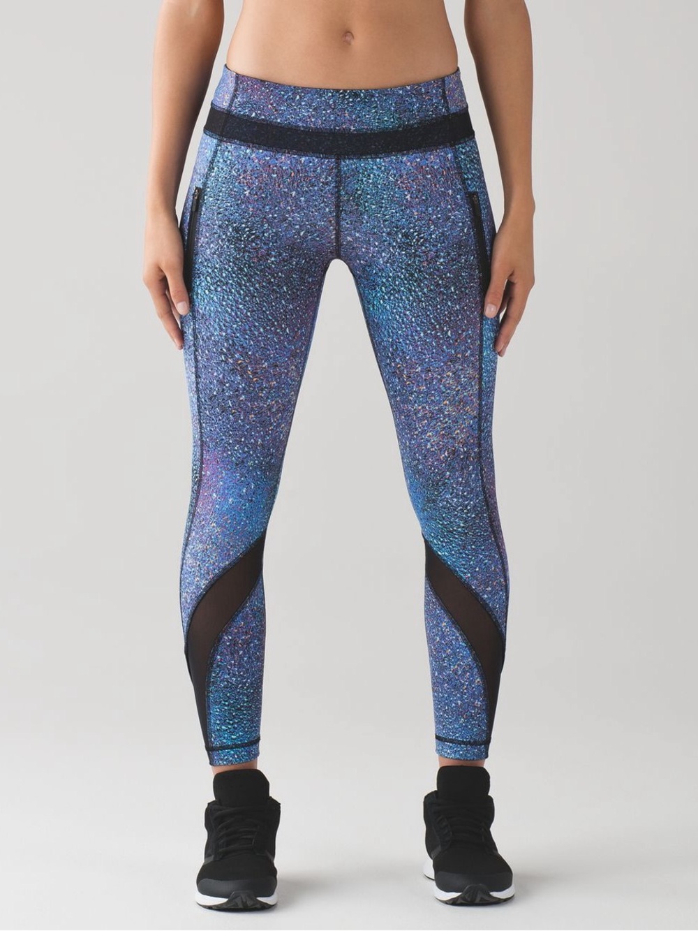 NWT Lululemon Inspire Tight II Strive Multi Mermaid Black Size 4